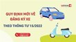 Quy định mới về thực hiện đăng ký xe ô tô, xe máy 02/06/2022